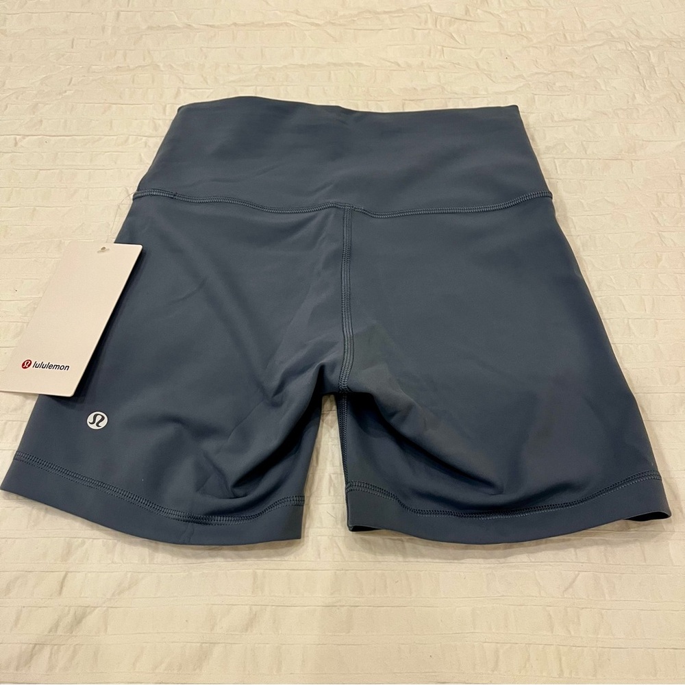 NWT Lululemon Wunder Train High-Rise Short 6" in Steel Blue - Picture 7 of 7